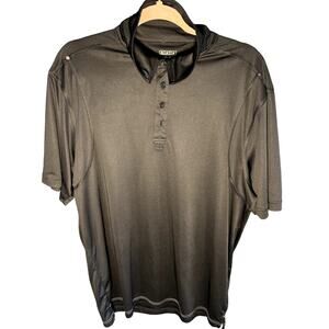 OGIO Men Short Sleeve Black foldable Collared Polo Shirt Size XL 100% Polyester